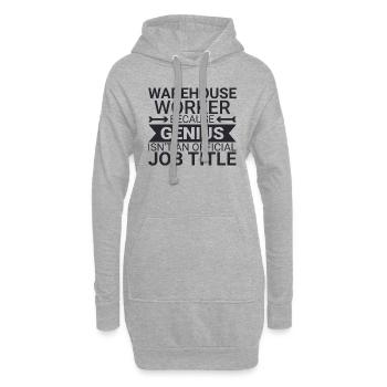 Warehouse Worker Genius - Hoodie-Kleid - Grau meliert - Vorne