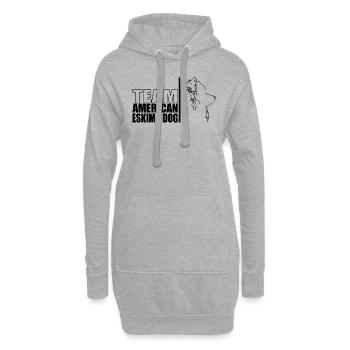 TEAM American Eskimo Dog Hunde Hund Wilsigns - Hoodie-Kleid - Grau meliert - Vorne