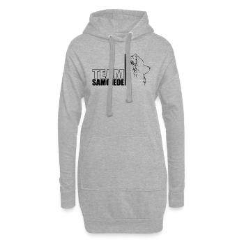 TEAM Chien Samoyède Chien Wilsigns - Sweat-shirt à capuche long Femme - gris chiné - Devant