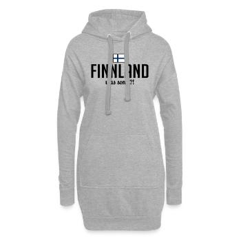 Finlande quoi d’autre dire vacances en Scandinavie - Sweat-shirt à capuche long Femme - gris chiné - Devant