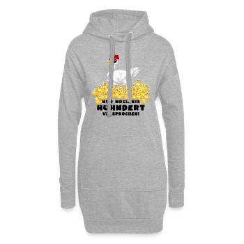hühner hühnerleben hühnerhaufen - Hoodie-Kleid - Grau meliert - Vorne