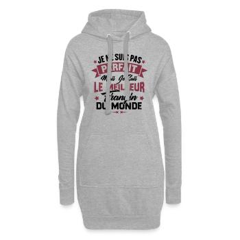 Pas parfait mais le meilleur frangin du monde - Sweat-shirt à capuche long Femme - gris chiné - Devant