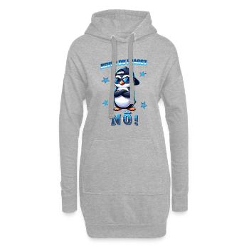 Avant de demander : Non - Sweat-shirt à capuche long Femme - gris chiné - Devant