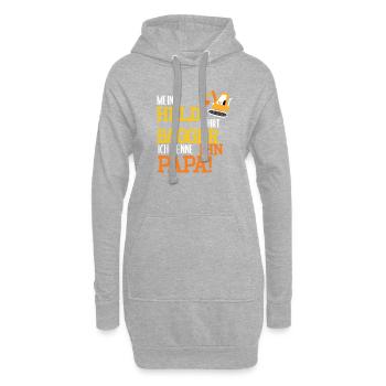 Bagger Held Papa Vater Geschenk zum Geburtstag - Hoodie-Kleid - Grau meliert - Vorne