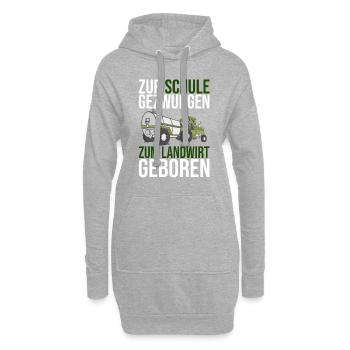 Nachwuchs Landwirt Schule Bauer Traktor Geschenk - Hoodie-Kleid - Grau meliert - Vorne