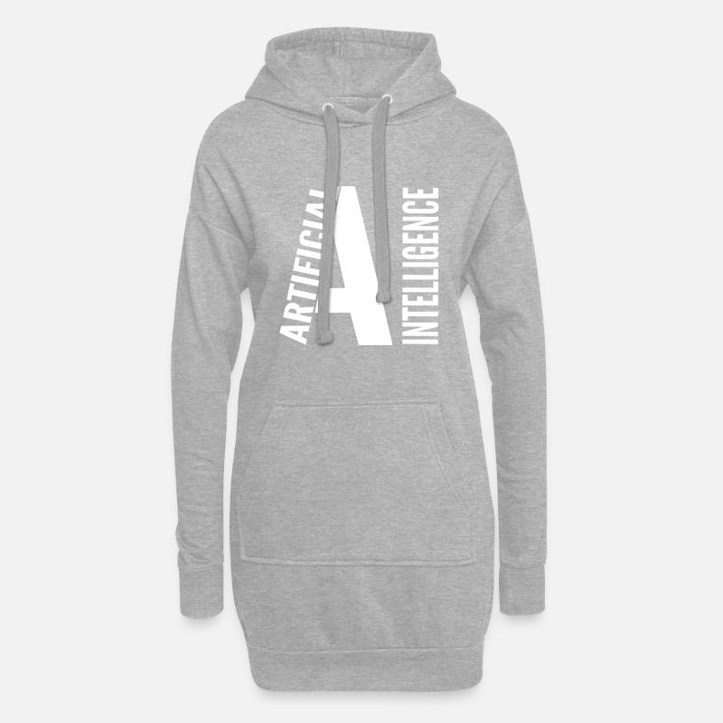 Künstliche Intelligenz artificial intelligence - Hoodie-Kleid - Grau meliert