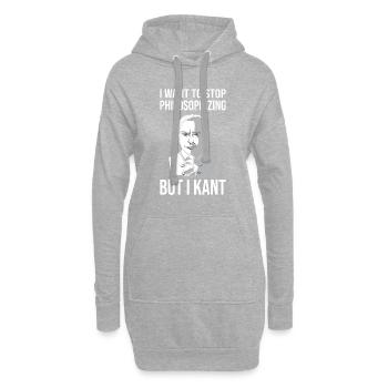 Immanuel Kant Philosophie Studium Dozent Geschenk - Hoodie-Kleid - Grau meliert - Vorne