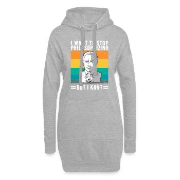 Immanuel Kant Philosophie Studium Dozent Geschenk - Hoodie-Kleid - Grau meliert - Vorne