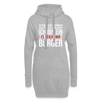 Ich bin ein es reicht mir Bürger Lustige Sprüche - Hoodie-Kleid - Grau meliert - Vorne