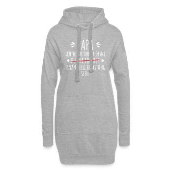 kleine Tochter finanzielle Belastung sein - Hoodie-Kleid - Grau meliert - Vorne