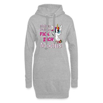 Hokus Pokus Fick Dich Modus Einhorn - Hoodie-Kleid - Grau meliert - Vorne
