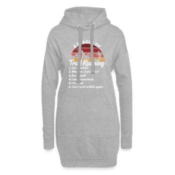 6 étapes de Trail running pour Trail Runner - Sweat-shirt à capuche long Femme - gris chiné - Devant