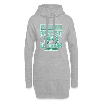 Level 12 Freigeschaltet Legendär Seit 2010 - Hoodie-Kleid - Grau meliert - Vorne