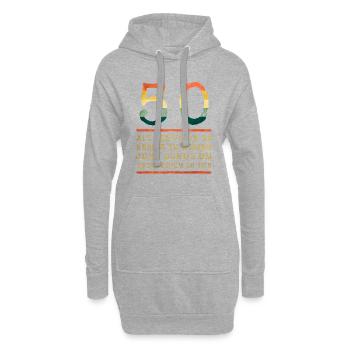 50 Alt Genug Um Es Besser Zu Wissen Jung Genug - Hoodie-Kleid - Grau meliert - Vorne