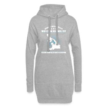 Wenn Du Wissen Willst Wie Es Im Himmel Ist Usedom - Hoodie-Kleid - Grau meliert - Vorne