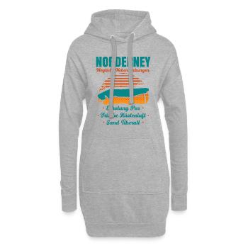 Norderney Mögliche Nebenwirkungen: Erholung Pur - Hoodie-Kleid - Grau meliert - Vorne