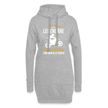 Bin Der Legendäre Motocrosser Von Dem Alle Reden - Hoodie-Kleid - Grau meliert - Vorne