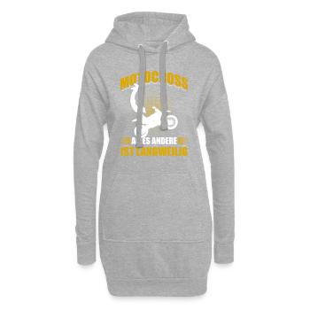 Motocross Alles Andere Ist Langweilig MX Strecke - Hoodie-Kleid - Grau meliert - Vorne