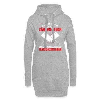 Hart Wie Stahl Zäh Wie Leder Fleischzerleger - Hoodie-Kleid - Grau meliert - Vorne