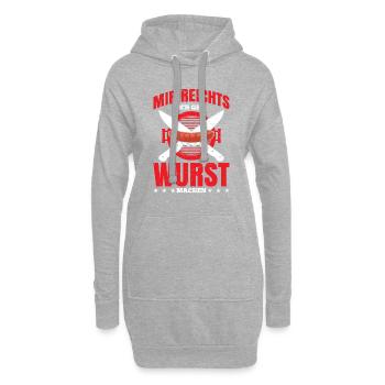 Mir Reichts Ich Geh Wurst Machen Metzger - Hoodie-Kleid - Grau meliert - Vorne