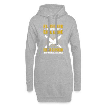 Fleischer Zu Sein Ist Eine Ehre Papa Unbezahlbar - Hoodie-Kleid - Grau meliert - Vorne