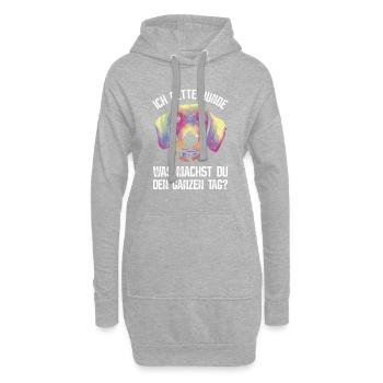 Ich rette Hunde. Was Machst Du Den Ganzen Tag? - Hoodie-Kleid - Grau meliert - Vorne
