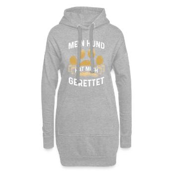 Mein Hund Hat Mich Gerettet Hunde Besitzer - Hoodie-Kleid - Grau meliert - Vorne