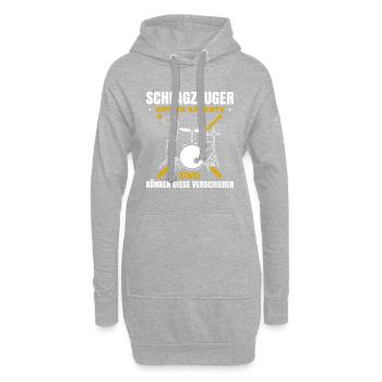 Schlagzeuger Setzen Akzente Und Können Verschieben - Hoodie-Kleid - Grau meliert - Vorne