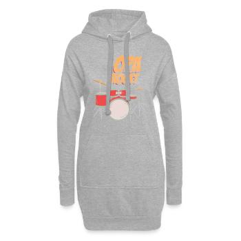 Opa Rockt Schlagzeug Spielen Schlagzeuger - Hoodie-Kleid - Grau meliert - Vorne