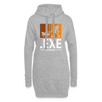 .exe ausführen Programmierer Programmieren - Hoodie-Kleid - Grau meliert - Vorne