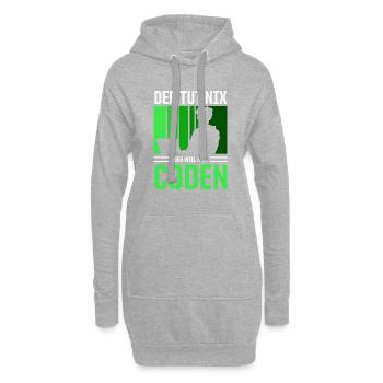 Der Tut Nix Der Will Nur Coden Programmierer - Hoodie-Kleid - Grau meliert - Vorne
