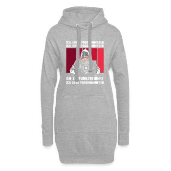 Ich Hasse Programmieren Ich Liebe Programmieren - Hoodie-Kleid - Grau meliert - Vorne