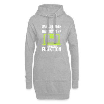 Ist Kein Bug Das Ist Ein Undokumentierte Funktion - Hoodie-Kleid - Grau meliert - Vorne