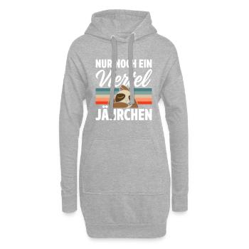 Nur Noch Ein Viertel Jährchen Faultier Geschenk - Hoodie-Kleid - Grau meliert - Vorne