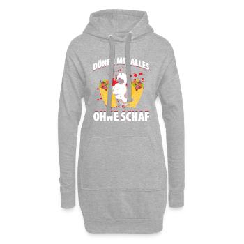 Döner Mittel Alles Ohne Schaf Döner Kebab Geschenk - Hoodie-Kleid - Grau meliert - Vorne