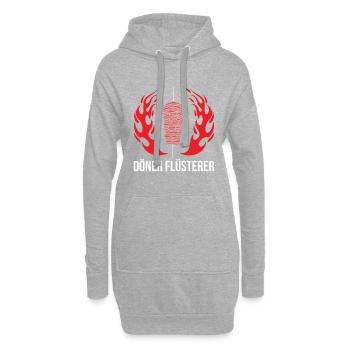 Döner Flüsterer Döner Kebab Geschenk - Hoodie-Kleid - Grau meliert - Vorne