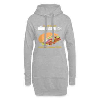 Sie Hat Gesagt Döner Oder Ich Manchmal Vermisse Ic - Hoodie-Kleid - Grau meliert - Vorne