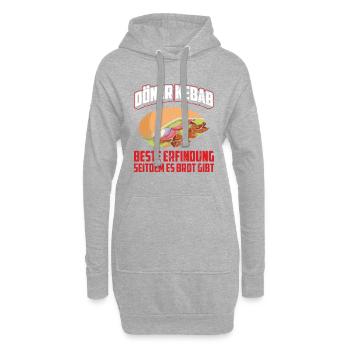 Döner Kebab Die Beste Erfindung Seitdem Es Brot Gi - Hoodie-Kleid - Grau meliert - Vorne