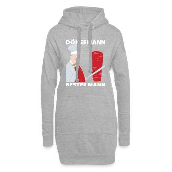 Dönermann Bester Mann Döner Kebab Geschenk - Hoodie-Kleid - Grau meliert - Vorne