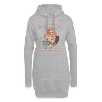 Unterschätze Niemals Einen Jungen Der Bei Der Feue - Hoodie-Kleid - Grau meliert - Vorne