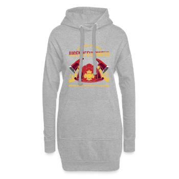 Ich Bin Bei Der Jugendfeuerwehr Mehr Gibt Es Nicht - Hoodie-Kleid - Grau meliert - Vorne