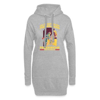 Die Jüngsten Der Freiwilligen Feuerwehr Sind Im Ei - Hoodie-Kleid - Grau meliert - Vorne