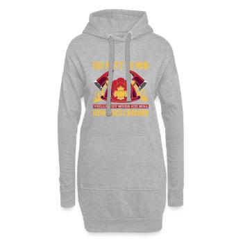 Sei Nett Zu Mir Vielleicht Muss Ich Mal Dein Haus - Hoodie-Kleid - Grau meliert - Vorne