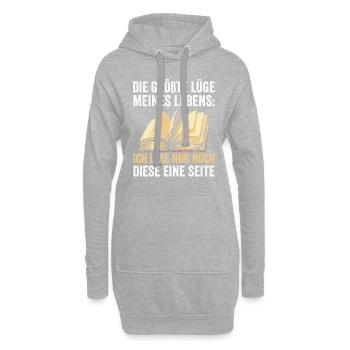 Die Größte Lüge Meines Lebens: Ich Lese Nur Noch D - Hoodie-Kleid - Grau meliert - Vorne