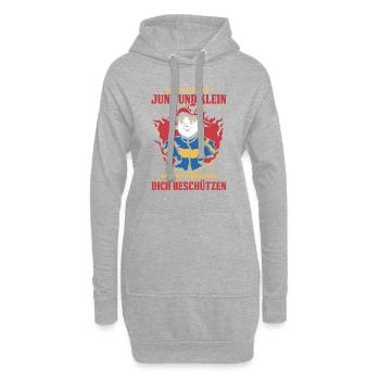 Noch Bin Ich Jung Und Klein Später Werde Ich Dich - Hoodie-Kleid - Grau meliert - Vorne