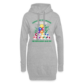 Einer Von Uns Beiden Ist Besser Im Billiard Als Du - Hoodie-Kleid - Grau meliert - Vorne