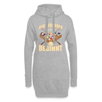 Der Verlierer Beginnt Geschenk Billiard - Hoodie-Kleid - Grau meliert - Vorne