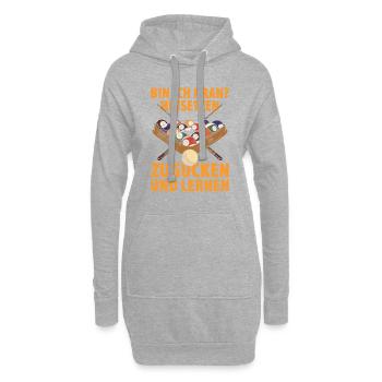 Bin Ich Dran? Hinsetzen Zugucken Und Lernen - Hoodie-Kleid - Grau meliert - Vorne
