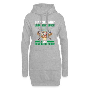 Bin Ich Dran? Lehn Dich Zurück Und Genieße Die Sho - Hoodie-Kleid - Grau meliert - Vorne