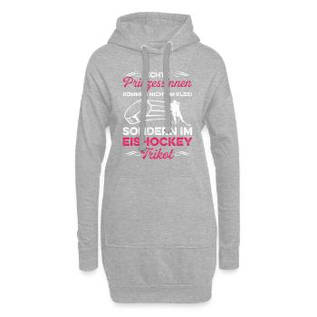 Echte Prinzessinen Kommen Nicht Im Kleid Sondern I - Hoodie-Kleid - Grau meliert - Vorne